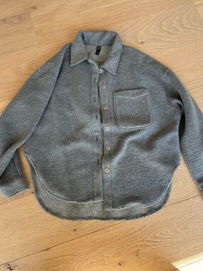 Zara Light Blue Knit Overshirt/Shacket